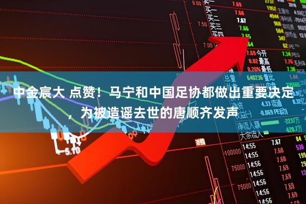 中金宸大 点赞！马宁和中国足协都做出重要决定，为被造谣去世的唐顺齐发声