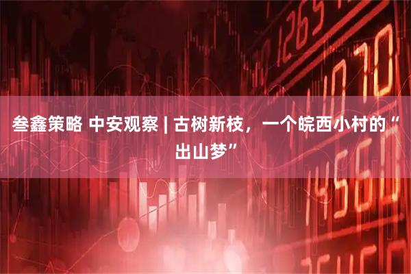 叁鑫策略 中安观察 | 古树新枝，一个皖西小村的“出山梦”